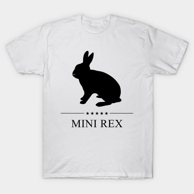 Mini Rex Rabbit Black Silhouette T-Shirt by millersye